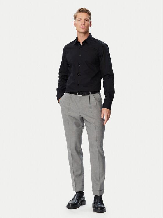 HUGO HUGO Särk 50570285 Must Slim Fit