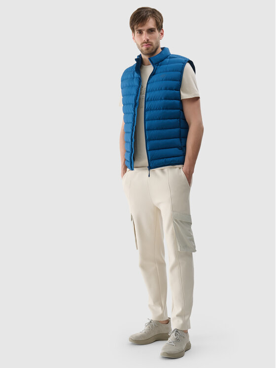 4F 4F Kamizelka NATURAL (DOWN) WARMTH Turkusowy Regular Fit