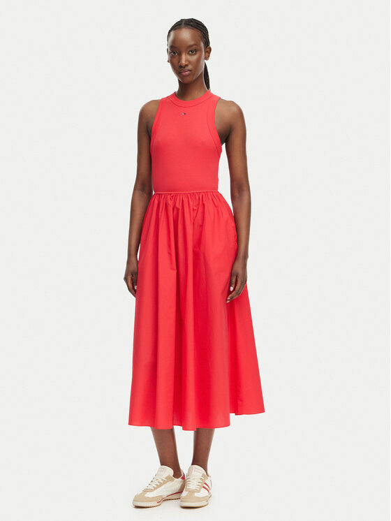 Tommy Jeans Tommy Jeans Vasarinė suknelė DW0DW22593 Raudona Regular Fit