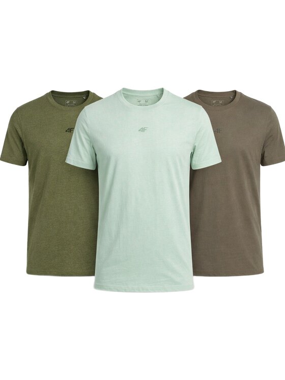 4F 4F T-Shirt Z-TTSHM3947-3 Zielony Regular Fit