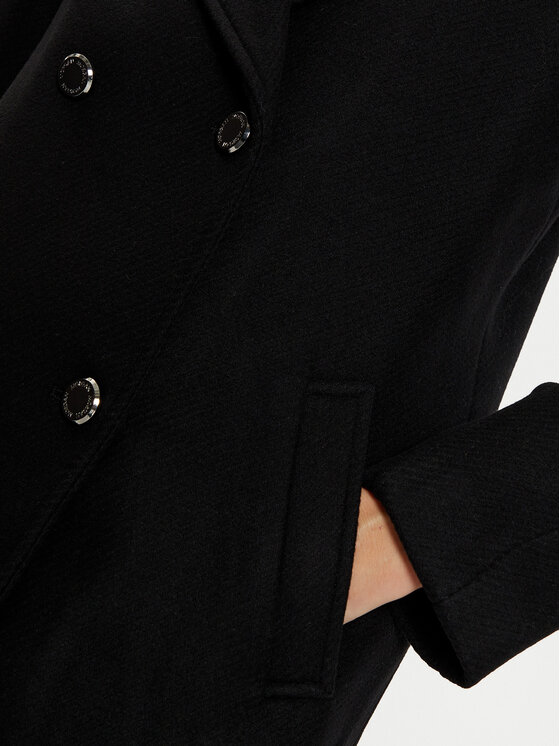 Morgan Morgan Wollmantel 242-GITI Schwarz Loose Fit