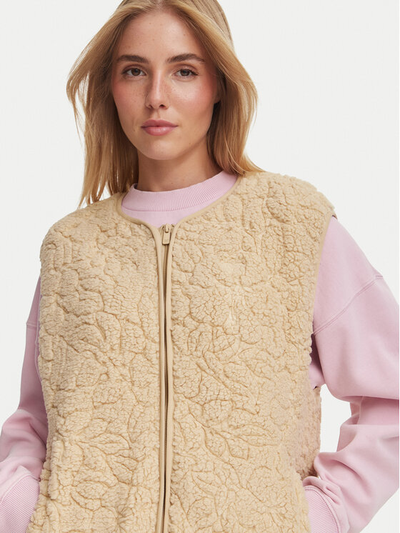 Roxy Roxy Bezrękawnik ERJPF03266 Beżowy jasny Relaxed Fit