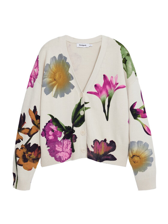 Desigual Desigual Ζακέτα Vania 25SWJF34 Μπεζ Loose Fit