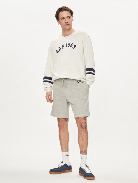 Gap Gap Majica dugih rukava 664496-00 Écru Regular Fit