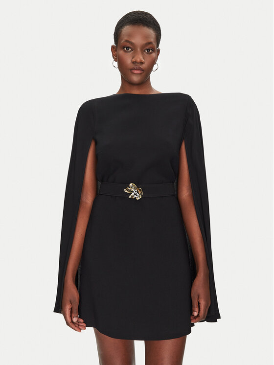 Simona Corsellini Simona Corsellini Rochie cocktail P25CPAB05501 Negru Loose Fit