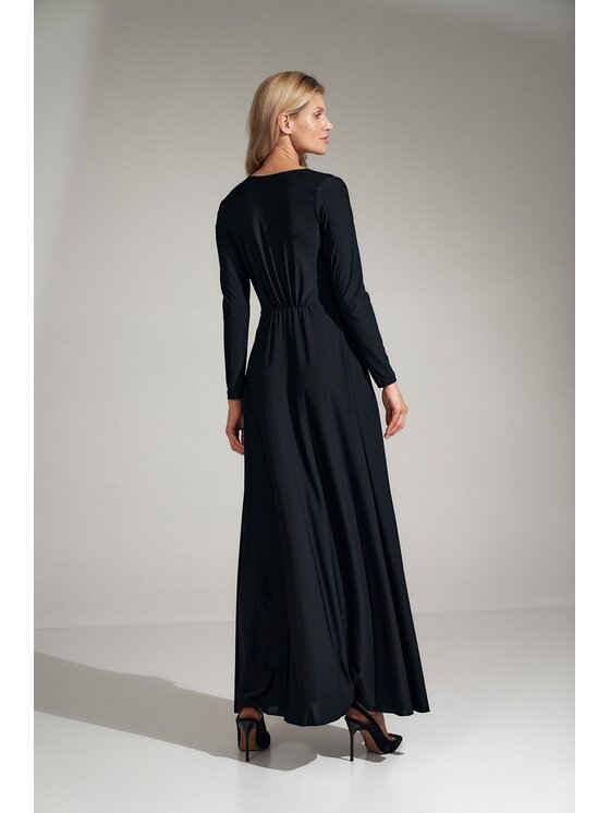 FIGL FIGL Sukienka M727 Czarny Regular Fit