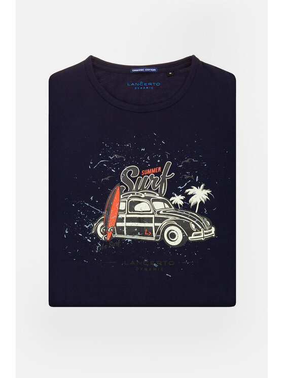 Lancerto Lancerto T-Shirt Arlo TS073221000021 Granatowy Regular Fit