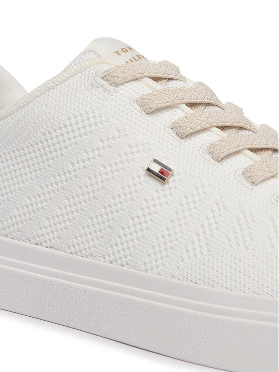 Tommy Hilfiger Tommy Hilfiger Sneakersy Knit Cupsole FW0FW09289 Bílá