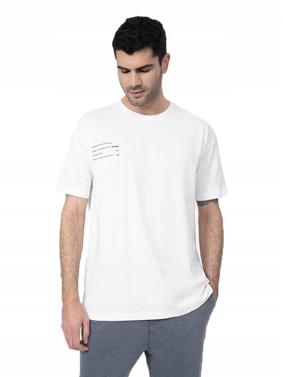 4F 4F T-Shirt 4FSS23TTSHM298-10S Biały Active Fit