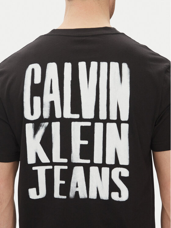 Calvin Klein Jeans Calvin Klein Jeans T-shirt Painted J30J327523 Crna Regular Fit