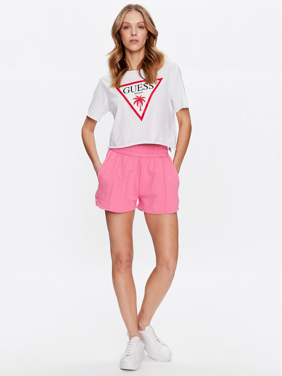 Guess Guess Спортивні шорти Dalya V3GD07 KAIJ1 Рожевий Loose Fit