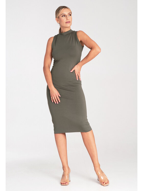 FIGL FIGL Sukienka koktajlowa M1031 Zielony Regular Fit