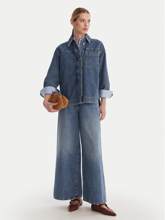 Weekend Max Mara Weekend Max Mara Džinsi Abete 2615181101 Tumši zils Wide Leg