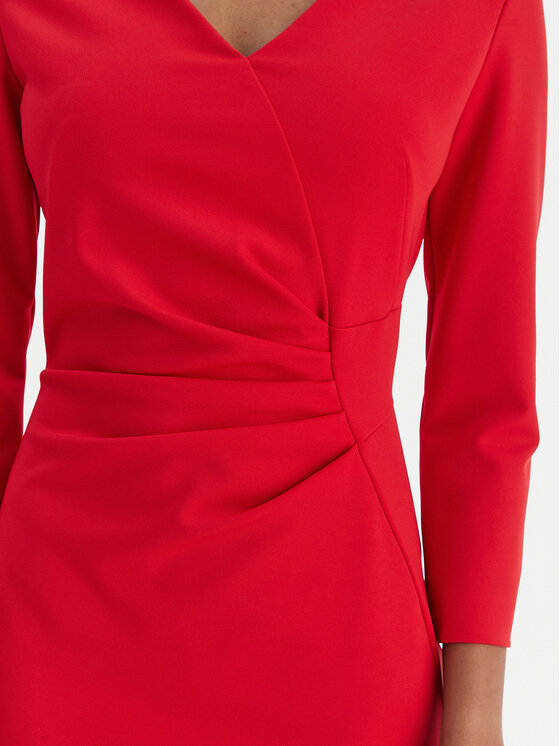 Rinascimento Rinascimento Kokteiļkleita CFC0126655003 Sarkans Slim Fit