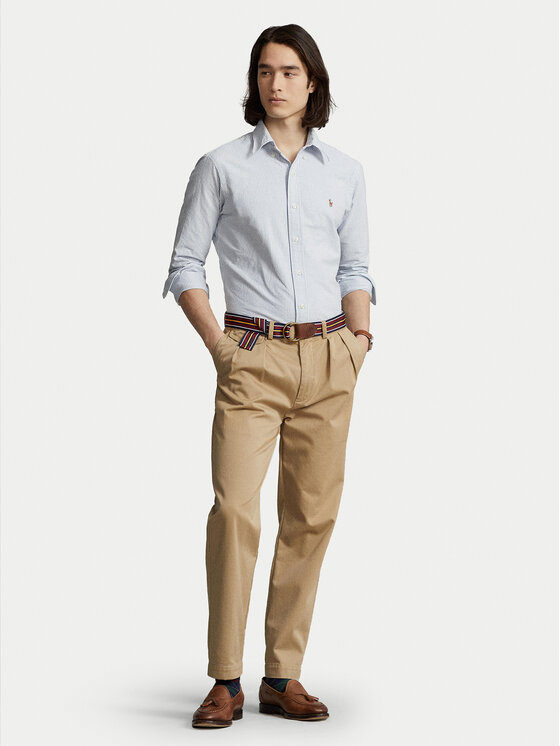 Polo Ralph Lauren Polo Ralph Lauren Marškiniai 710792041004 Žydra Custom Fit