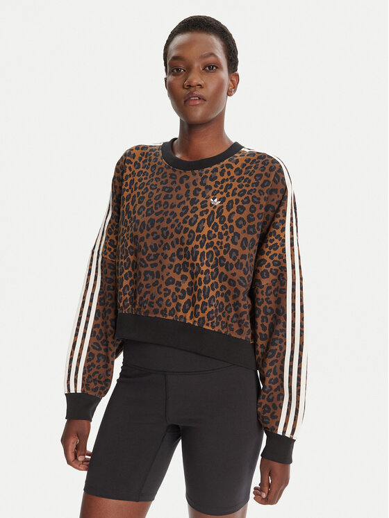 adidas Bluză Leopard JW7303 Maro Regular Fit | Modivo.ro