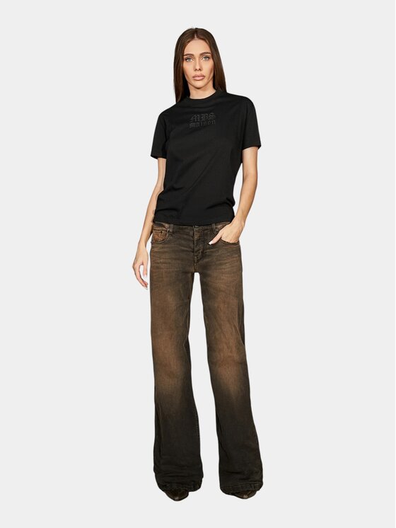 MADE BY SOCIETY MADE BY SOCIETY Spodnie materiałowe Burnt Fade - P27376 Brązowy Basic Fit