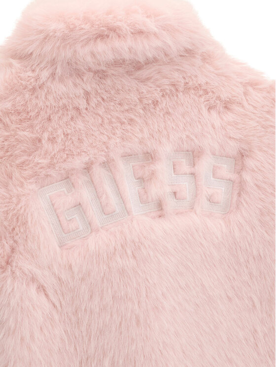 Guess Guess Pelzmantel J6BL06 W3998 Hellrosa Regular Fit
