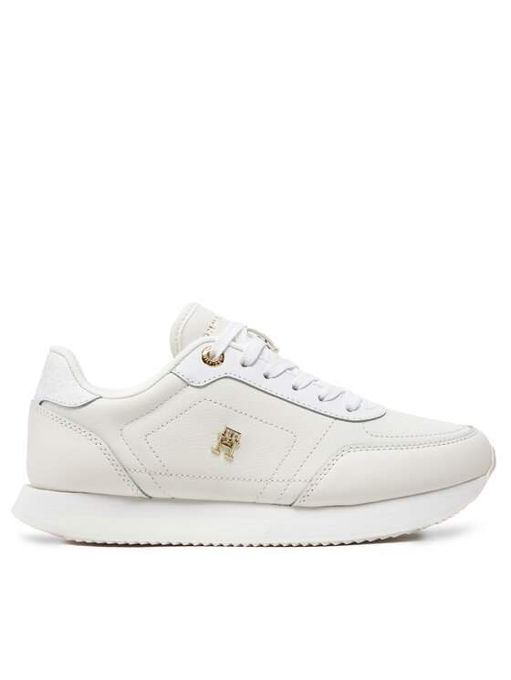 Tommy Hilfiger Snīkeri Elevated Essent Runner Monogram FW0FW08285 Balts