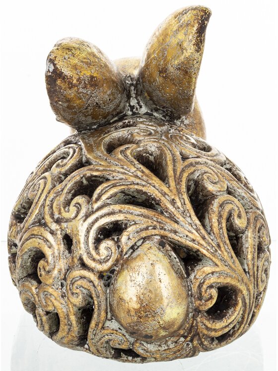 MIAhome MIAhome Figurka królik ażurowy 21x17x25 cm ZŁOTY Złoty