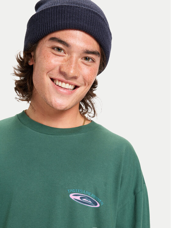 Quiksilver Quiksilver Marškinėliai ilgomis rankovėmis Hw Hollow Coves EQYZT08202 Žalia Comfort Fit