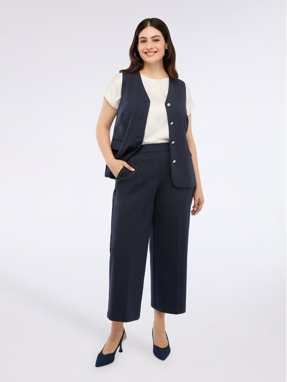 Fiorella Rubino Fiorella Rubino Pantaloni di tessuto P130L002206N034 Blu Cropp Fit