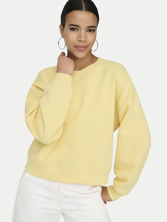 ONLY ONLY Felpa Best 15338727 Giallo Regular Fit