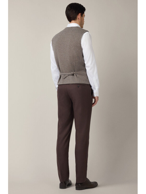 Lancerto Lancerto Kamizelka Treia KA131225000008 Beżowy Slim Fit