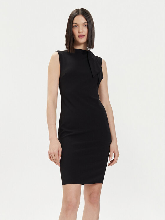 Rinascimento Rinascimento Koktejlové šaty CFC0118282003 Čierna Regular Fit