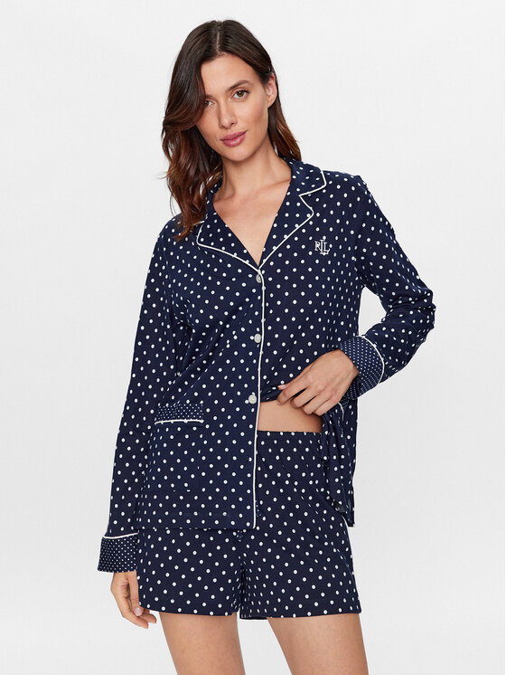Lauren Ralph Lauren Pijama ILN12266 Bleumarin Regular Fit