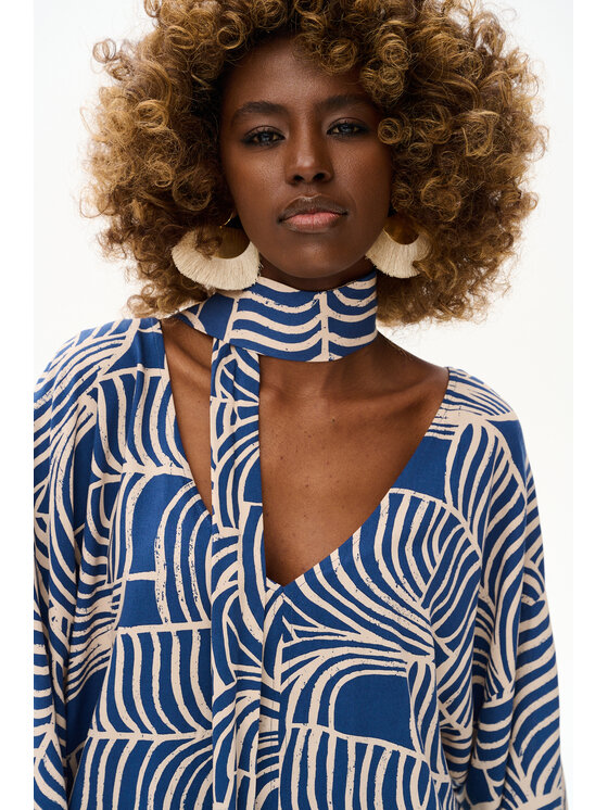 blue shadow blue shadow Bluzka Sally Niebieski Regular Fit