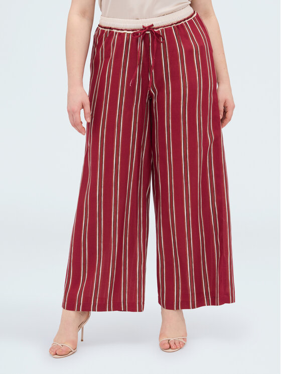 Fiorella Rubino Fiorella Rubino Spodnie materiałowe P082L002504N0Z6 Bordowy Flared Fit