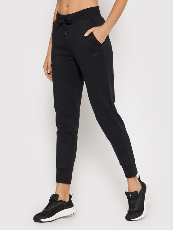 4F 4F Παντελόνι φόρμας NOSH4-SPDD351 Μαύρο Regular Fit