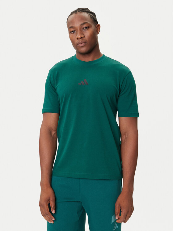 adidas adidas T-krekls Essentials Small Logo JF1096 Zaļš Regular Fit