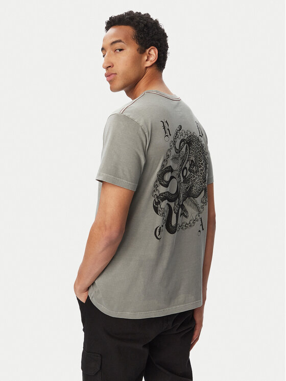 RVCA Tricou Benj Battle Ss 23A351540 Verde Regular Fit