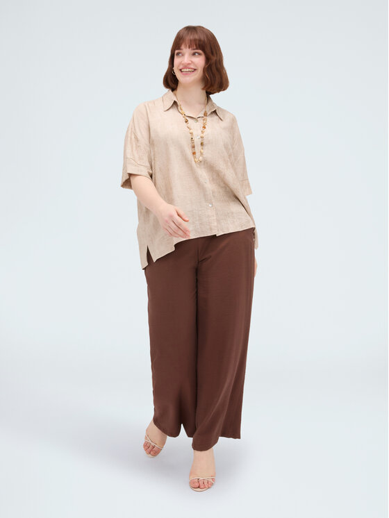 Fiorella Rubino Fiorella Rubino Camicia 5020L000187N002 Crema Boxy Fit