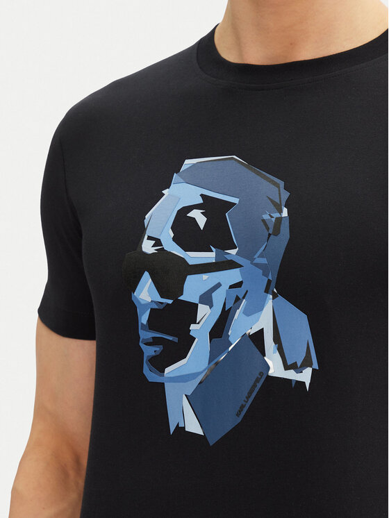 KARL LAGERFELD KARL LAGERFELD T-Shirt 755065 552241 Granatowy Regular Fit