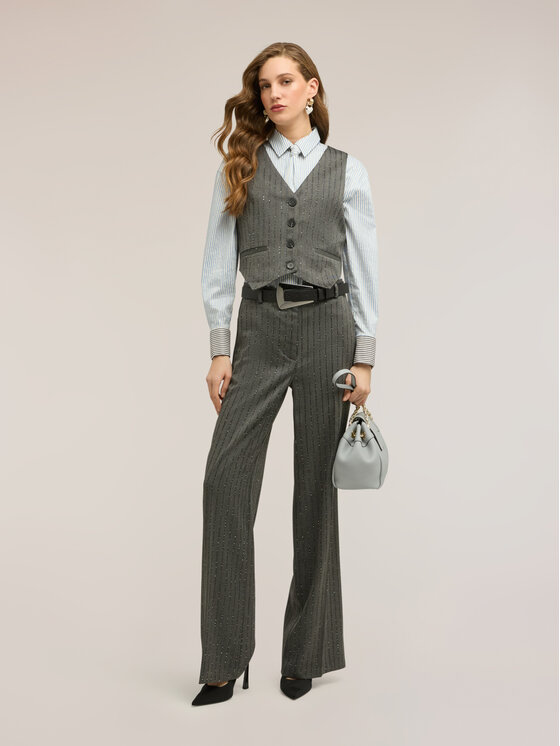 Motivi Motivi Pantaloni di tessuto P038Q004444N0S3 Grigio Over Fit