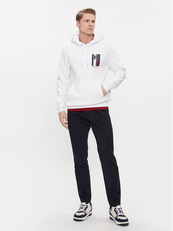 Tommy Hilfiger Tommy Hilfiger Chinosy Chelsea MW0MW33918 Granatowy Slim Fit