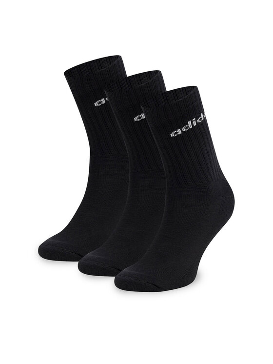 adidas Súprava 3 párov vysokých ponožiek unisex IC1301 3-PACK Čierna