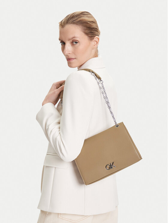 Calvin Klein Calvin Klein Torbica Ck Medium Conv Chain Bag K60K612810 Bež