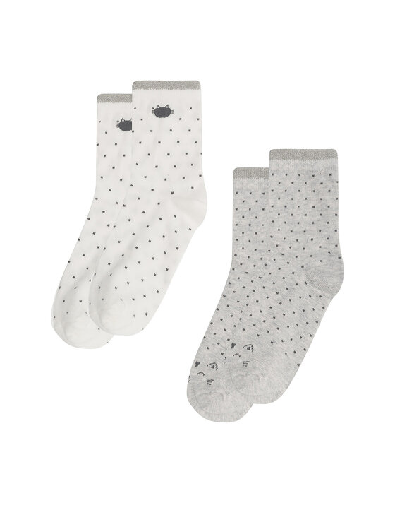 Set de 2 perechi de șosete lungi pentru copii Nelli Blu 7KB-003-AW23 (2-pack) Gri