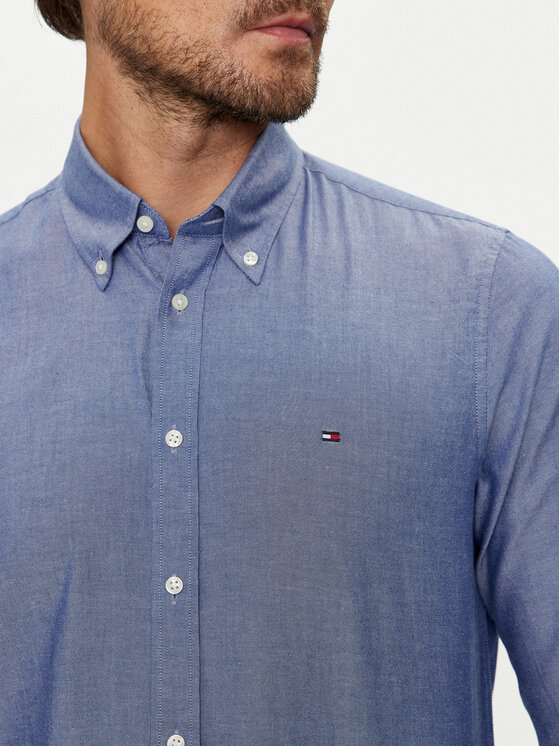 Tommy Hilfiger Tommy Hilfiger Риза MW0MW36369 Син Slim Fit
