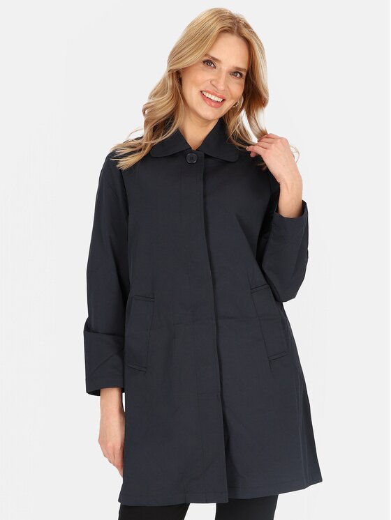 Perso Perso Płaszcz przejściowy BLE252535F Granatowy Regular Fit