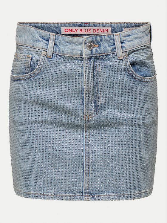 ONLY ONLY Fustă de blugi Hollywood 15342137 Albastru Regular Fit