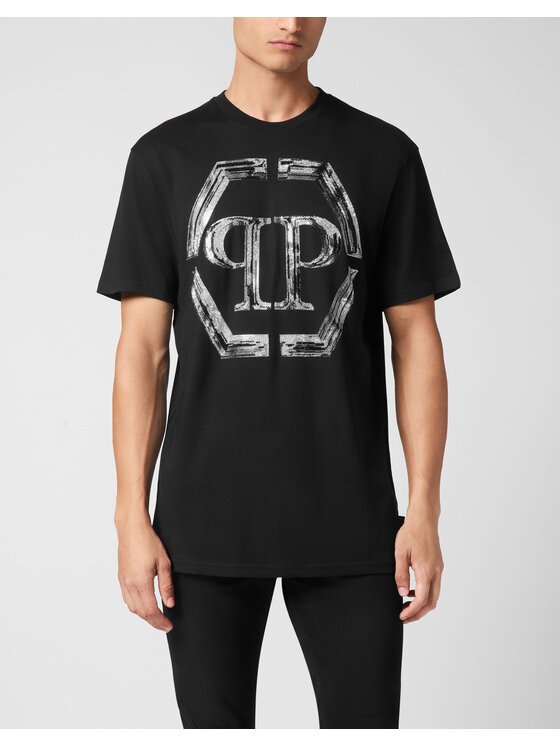 PHILIPP PLEIN PHILIPP PLEIN T-Shirt 9565 Czarny Regular Fit