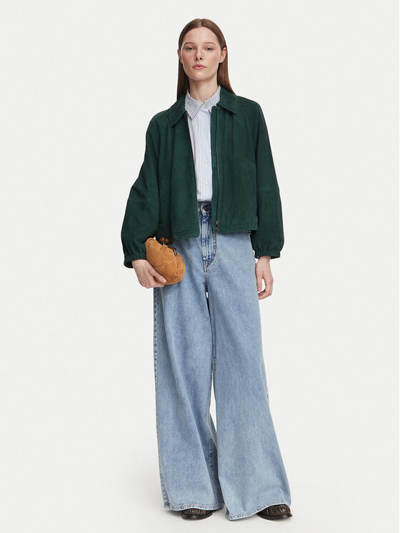 Weekend Max Mara Weekend Max Mara Kurtka skórzana Zuppa 2625446011 Zielony Regular Fit