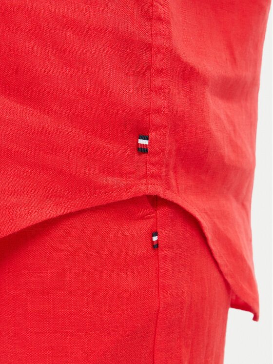 Tommy Hilfiger Tommy Hilfiger Риза WW0WW44679 Червен Regular Fit