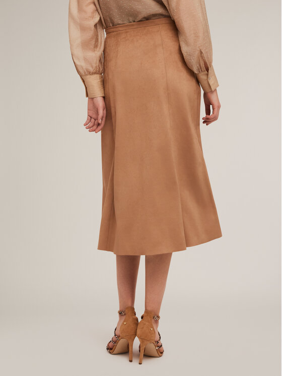 Motivi Motivi Gonna midi 1075Q001139N012 Écru Flared Fit