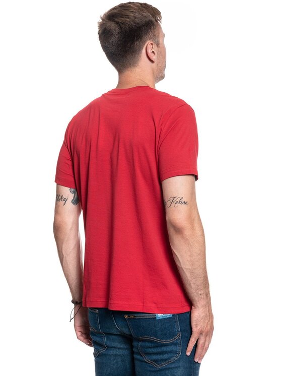 Mustang Mustang T-Shirt ALEX C LOGO TEE Czerwony Regular Fit